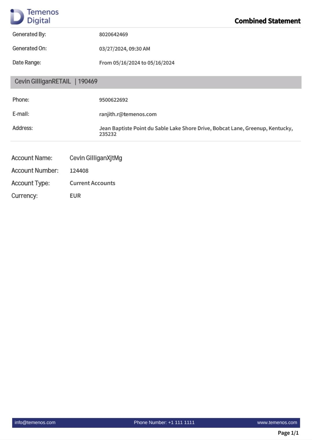 View Statement